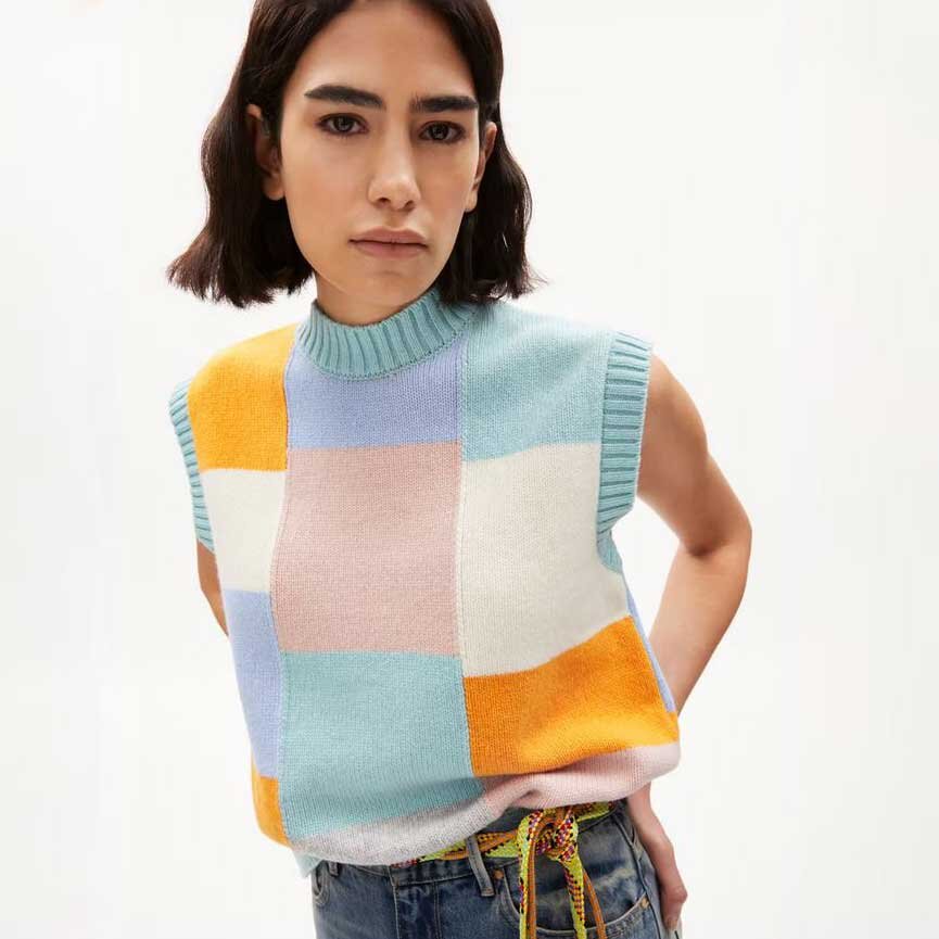 Patchwork Strick-Top