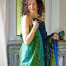 Hammam-Badetuch Fouta blau-grün