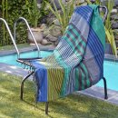 Hammam-Badetuch Fouta blau-grün