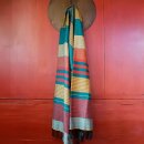 Hammam-Badetuch Fouta rot-blau-gold