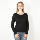 Damen Langarm-Shirt schwarz XS