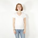 Damen T-Shirt mit V-Ausschnitt weiß