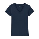 Damen T-Shirt mit V-Ausschnitt marineblau S