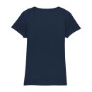 Damen T-Shirt mit V-Ausschnitt marineblau XL