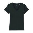 Damen T-Shirt mit V-Ausschnitt schwarz