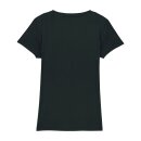Damen T-Shirt mit V-Ausschnitt schwarz S