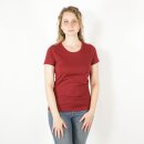 Damen T-Shirt burgunderrot