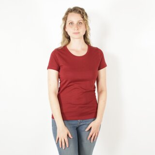 Damen T-Shirt burgunderrot XL