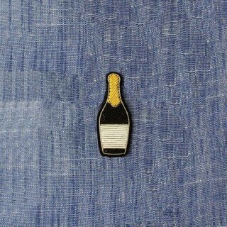 Anstecker Champagner-Flasche