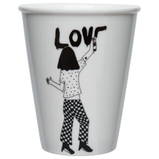 Porzellan-Becher Love