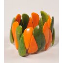 Tagua-Armband Trapez, orange grün