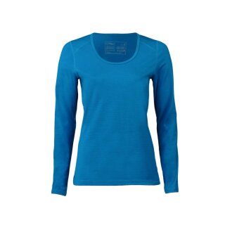 Damen Funktions-Shirt langarm sky XL, Regular Fit, Merinowolle/Seide