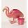Pflanzentopf Flamingo, rosa lackiert