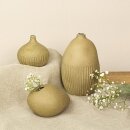 Keramik-Vase PEBBLE S spotted olive