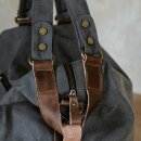 Handtasche Jarla Grau (Canvas und Leder)