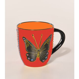 TASSE ISUNA Schmetterling, rot, dm9xH9,5cm