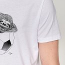 Herren T-Shirt Animal Sloth Ball White