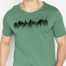 Herren T-Shirt V-Ausschnitt Wald grün