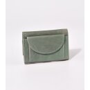 Minibörse kurz smaragd aus Rindsleder