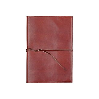 Leder-Notizbuch Strap 23x15cm braun