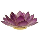 Capiz Teelichthalter Lotus - violett