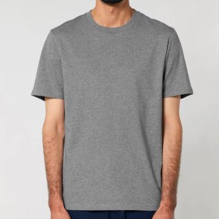 Herren/Unisex T-Shirt mittelgrau gesprenkelt