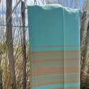 Hammam-Tuch "Sand" L Turquoise Aqua Sky