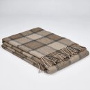 Wolldecke, 100% Shetland 140x200 beige Karo