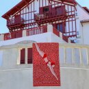 Strandtuch "Badende in Rot" 100x180cm