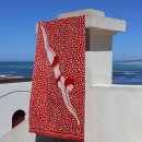 Strandtuch Badende rot 100x180cm