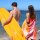 Strandtuch Pink-Orange