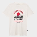 Herren T-Shirt Go Outside Off-White