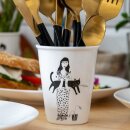 Keramik-Becher - Black cat