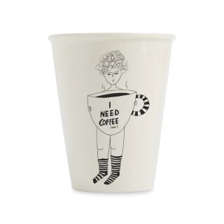 Keramik-Becher - Coffee now
