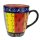 Keramik-Becher bunt bauchig, 380 ml