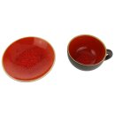 Keramik-Teetasse mit Untertasse Orange, 180 ml