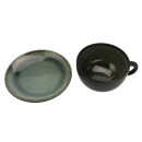 Keramik-Jumbotasse mit Untertasse, 450 ml Samoa